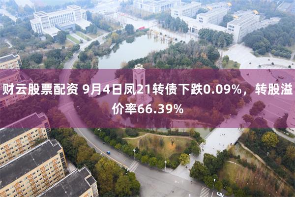 财云股票配资 9月4日凤21转债下跌0.09%，转股溢价率66.39%